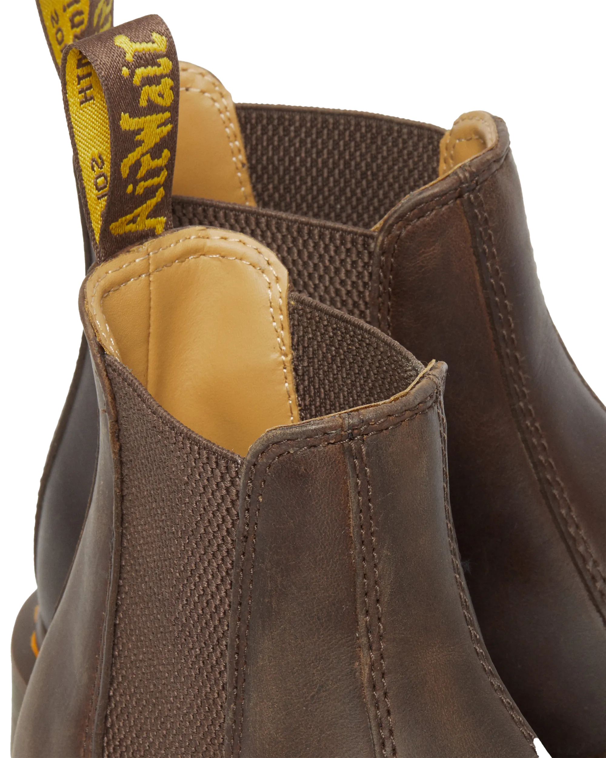 Botte Chelsea Yellow Stitch Crazy Horse 2976 en marron foncé