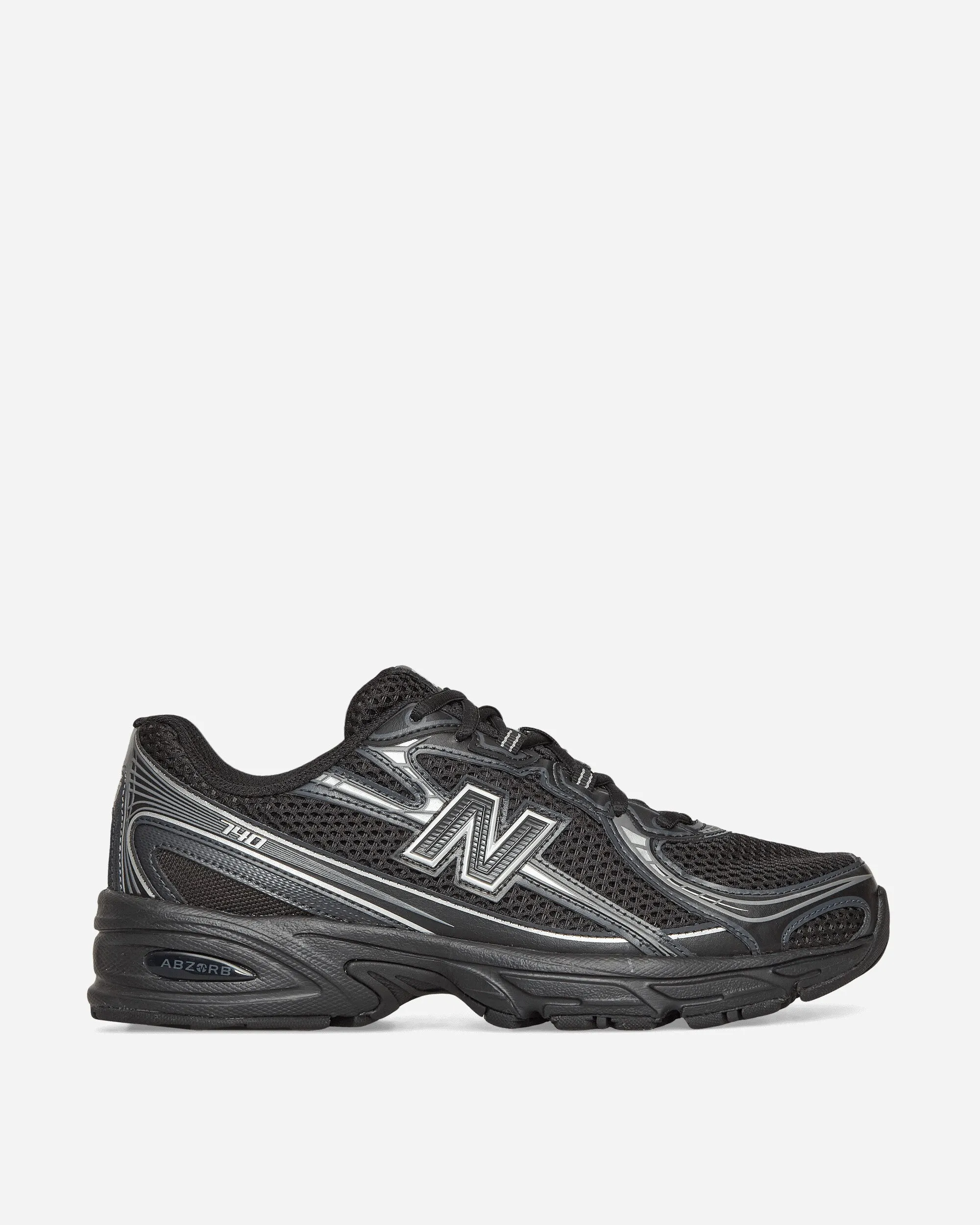 740 Sneakers Noir / Argent Métallisé