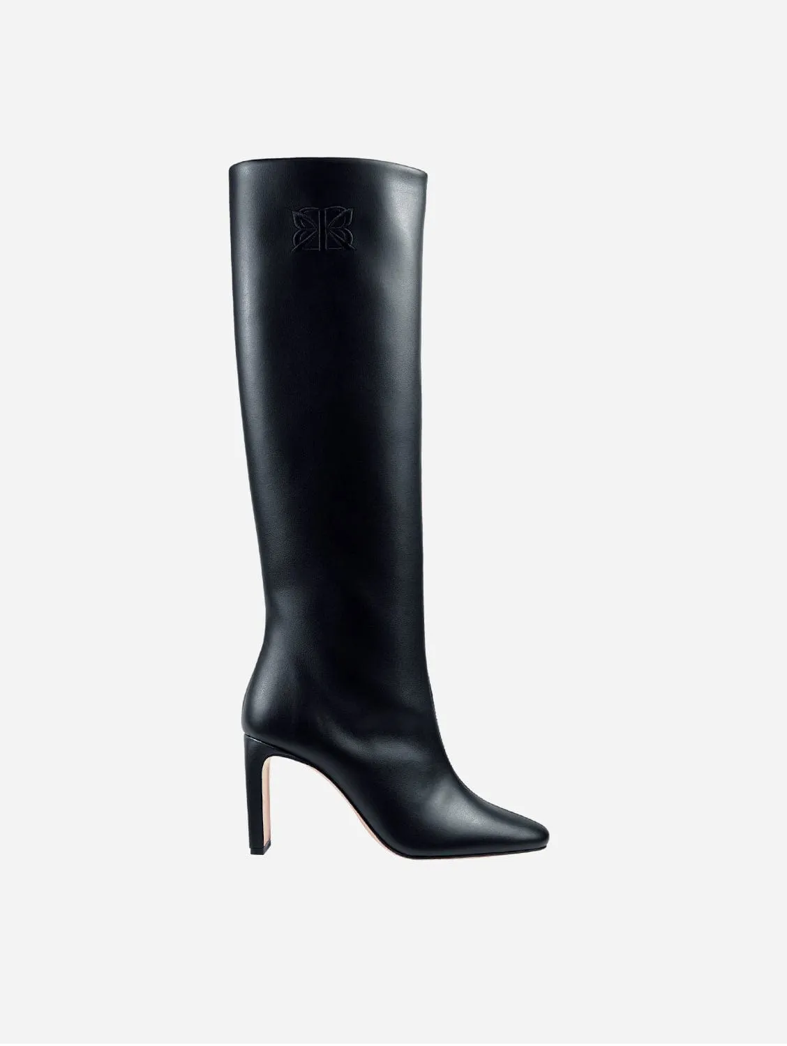 8h30 Bottes vegan en cuir de cactus à talons hauts | Noir