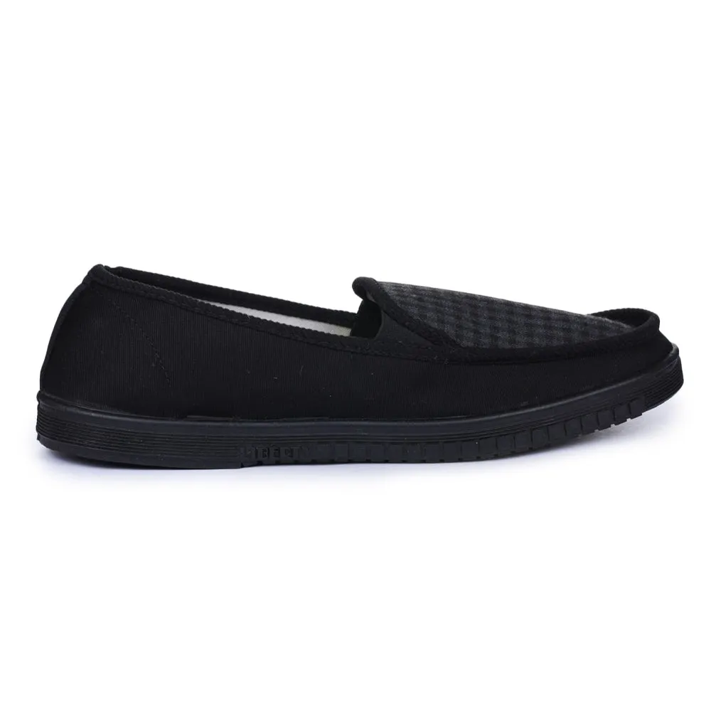 Chaussures décontractées noires sans lacets pour hommes WALKER-E par Liberty