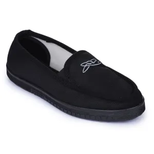 Chaussures décontractées noires sans lacets pour hommes WALKER-E par Liberty