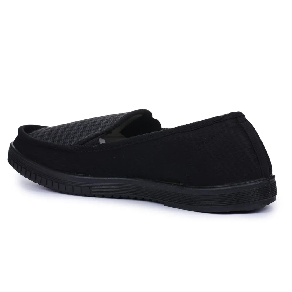 Chaussures décontractées noires sans lacets pour hommes WALKER-E par Liberty