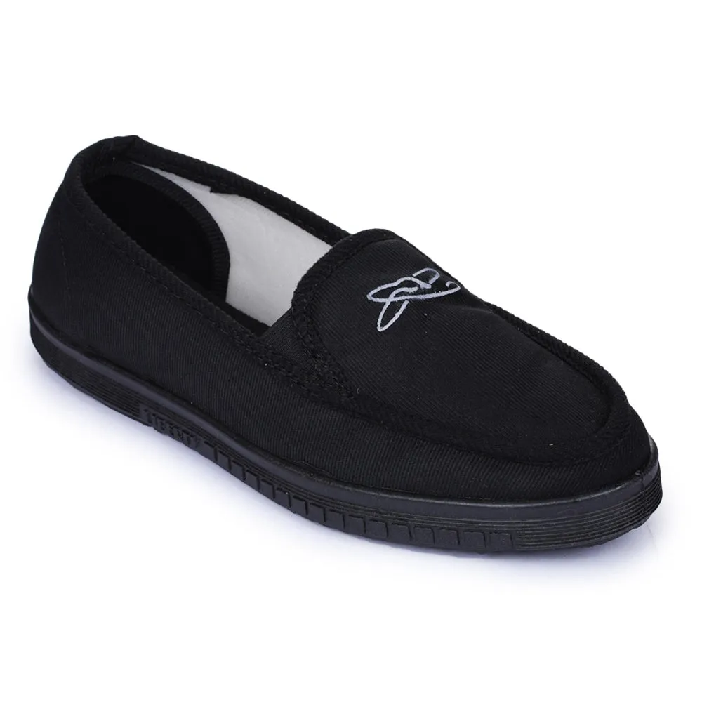 Chaussures décontractées noires sans lacets pour hommes WALKER-E par Liberty