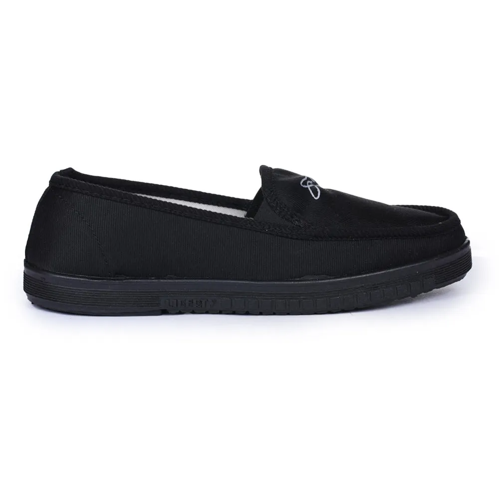 Chaussures décontractées noires sans lacets pour hommes WALKER-E par Liberty