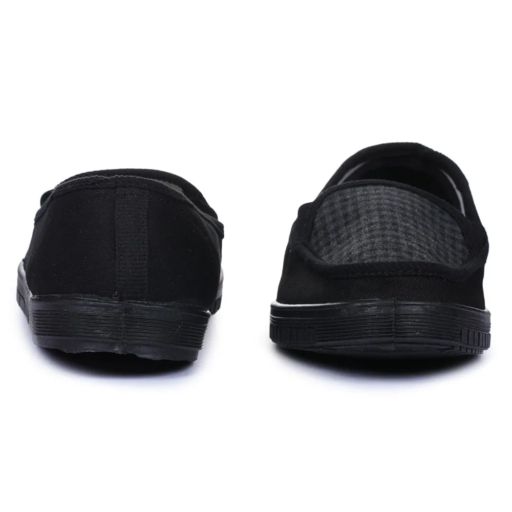 Chaussures décontractées noires sans lacets pour hommes WALKER-E par Liberty