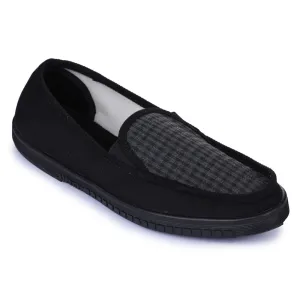 Chaussures décontractées noires sans lacets pour hommes WALKER-E par Liberty