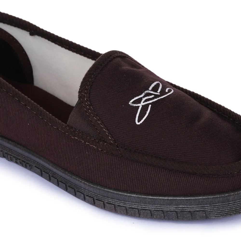 Chaussures décontractées marron sans lacets pour hommes WALKER-E par Liberty