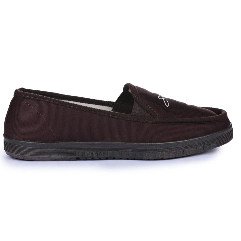 Chaussures décontractées marron sans lacets pour hommes WALKER-E par Liberty