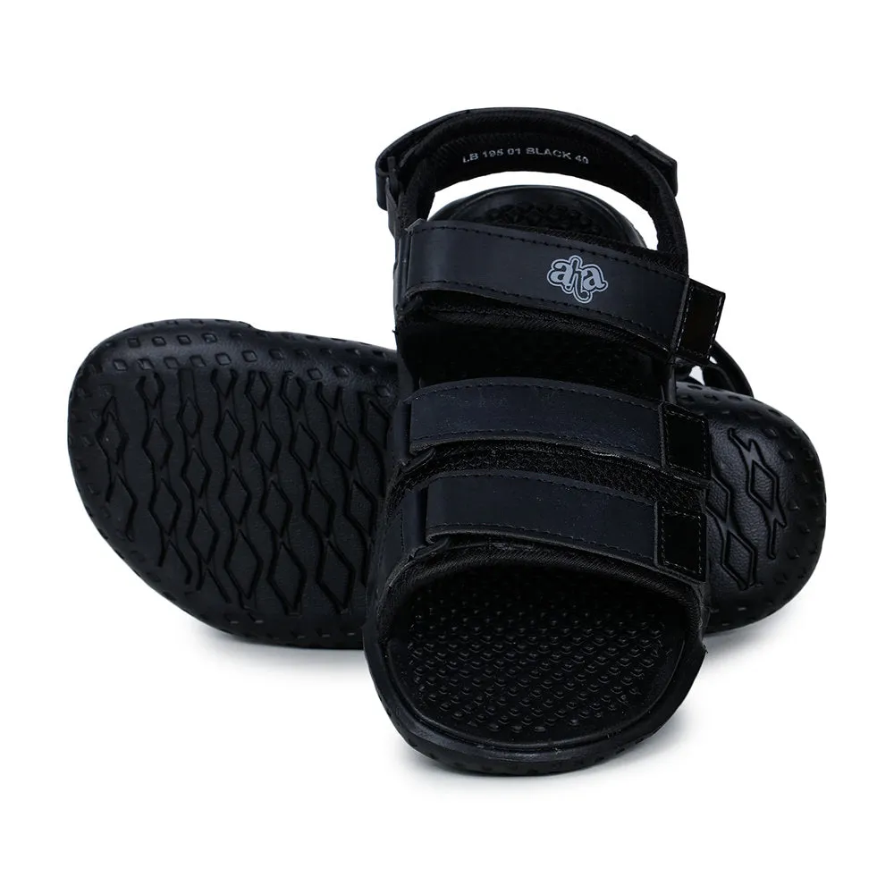 Sandales décontractées A-HA pour hommes en noir LB195-01 par Liberty