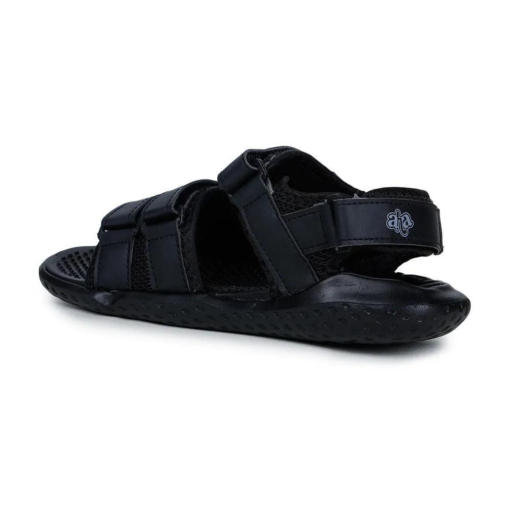 Sandales décontractées A-HA pour hommes en noir LB195-01 par Liberty