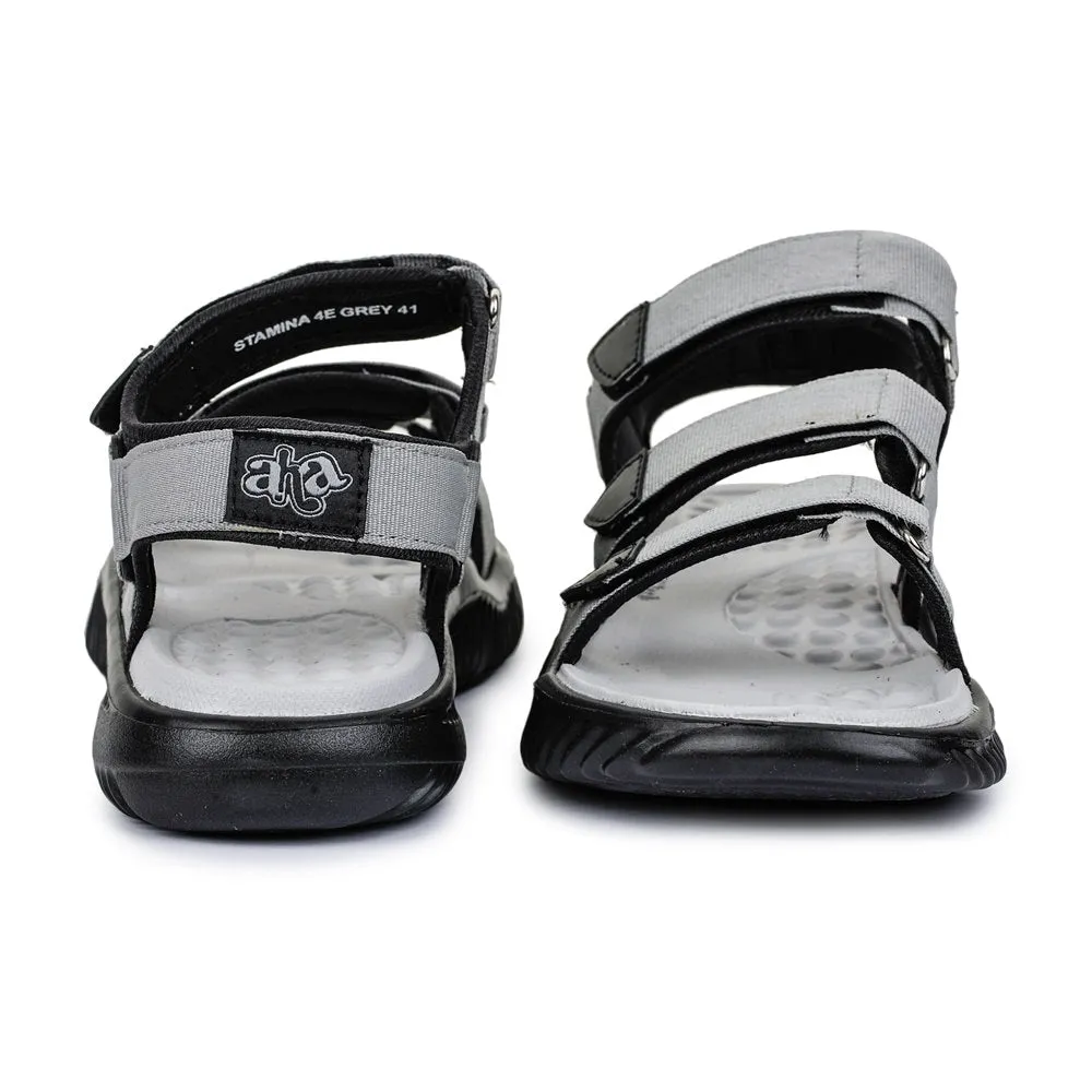 Sandales décontractées A-HA grises pour hommes STAMINA-4E par Liberty