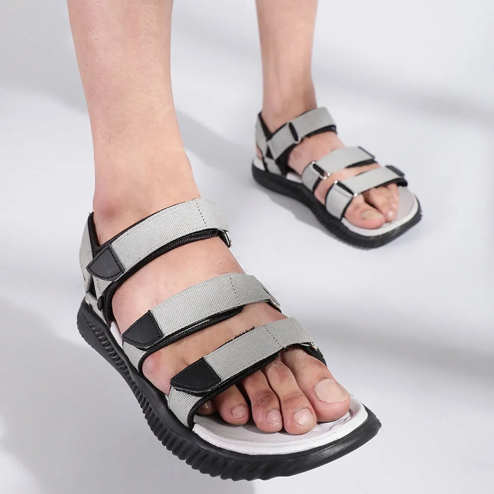 Sandales décontractées A-HA grises pour hommes STAMINA-4E par Liberty