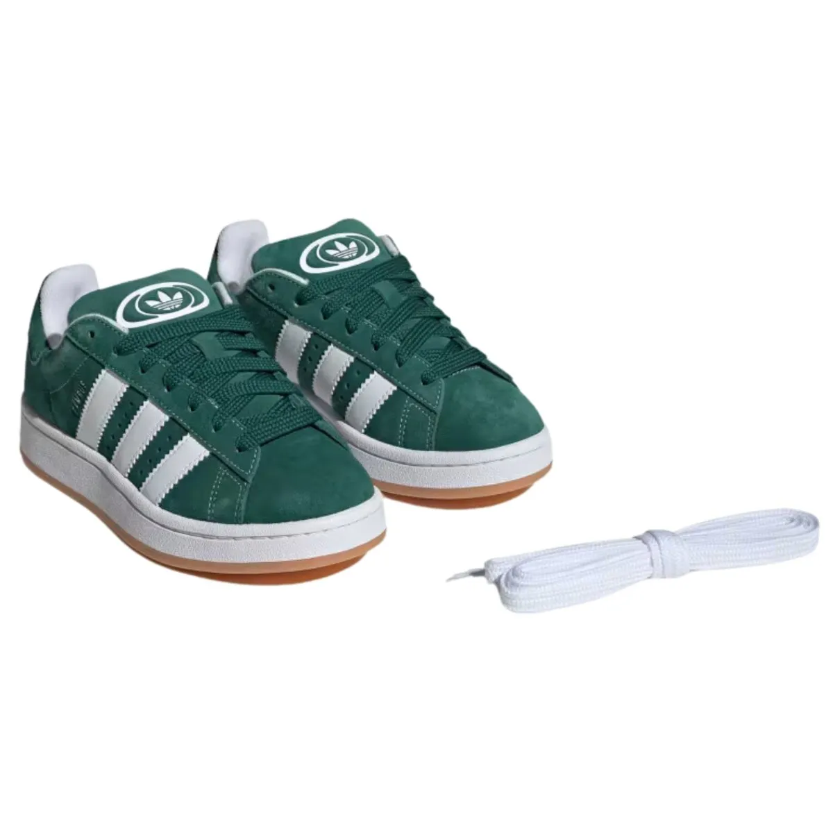 Adidas Garçon (École Primaire) Campus 00s Vert Foncé/Blanc Nuageux/Blanc Cassé