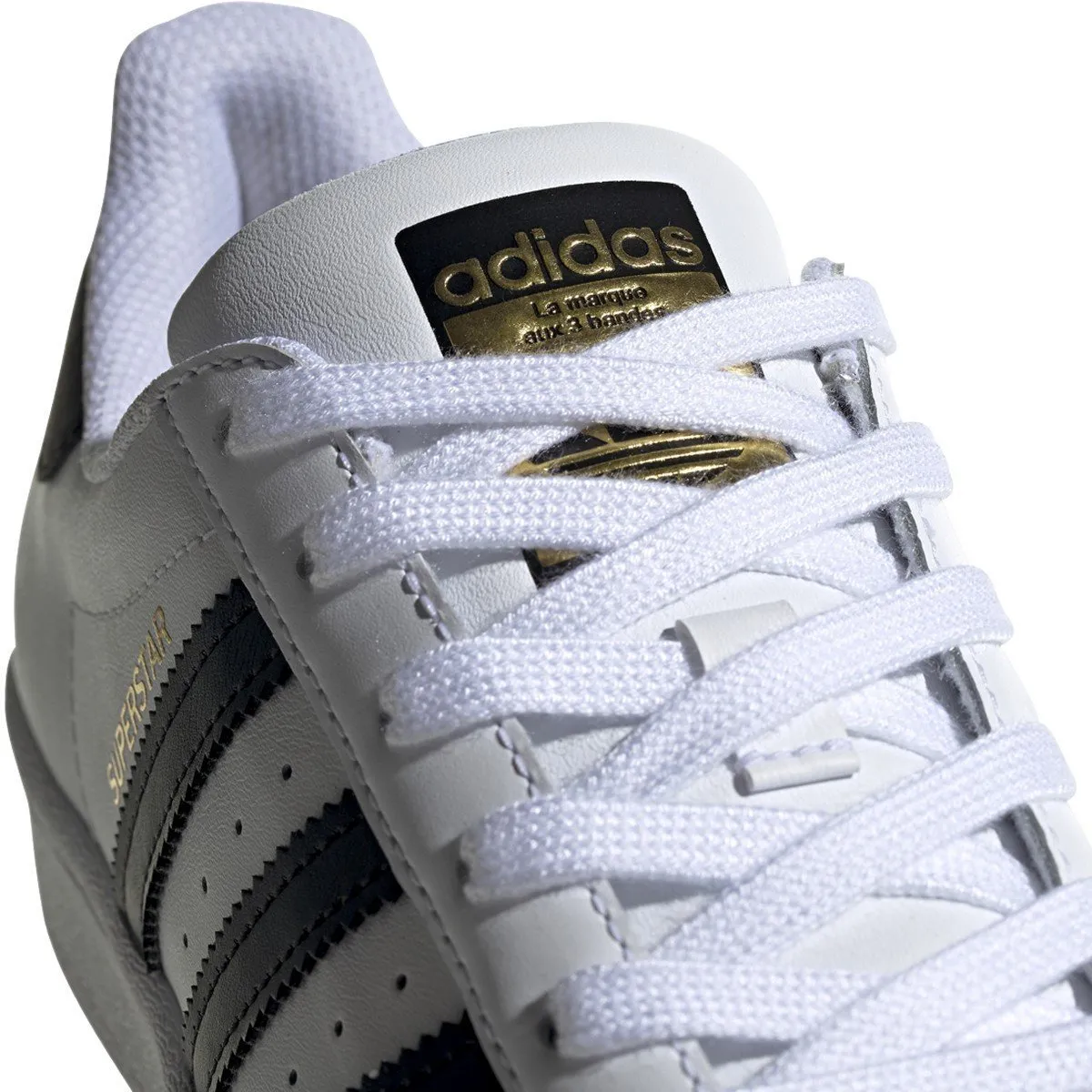Adidas Superstar J Garçon Blanc/Noir