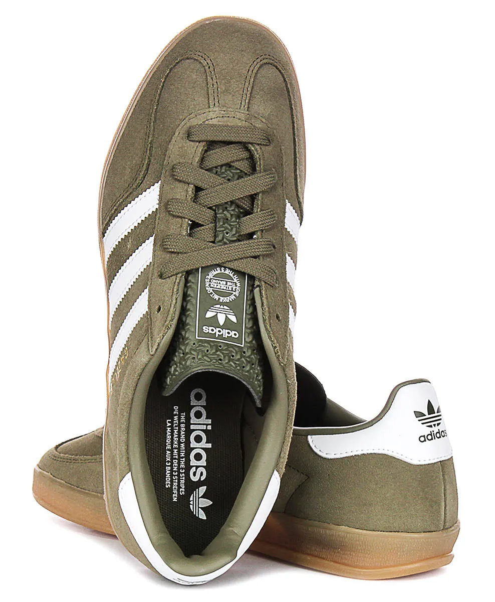 Adidas Gazelle Indoor en Olive Blanc Chaussures Adidas