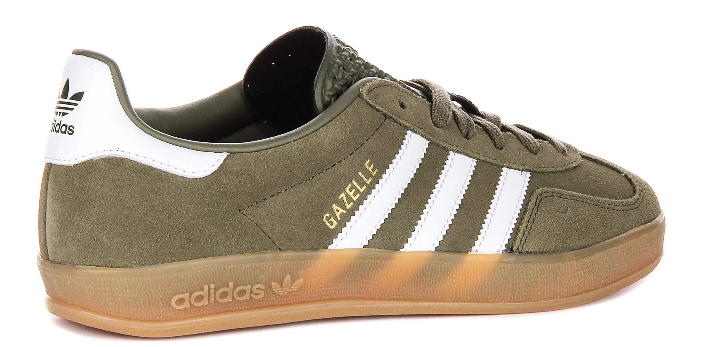 Adidas Gazelle Indoor en Olive Blanc Chaussures Adidas