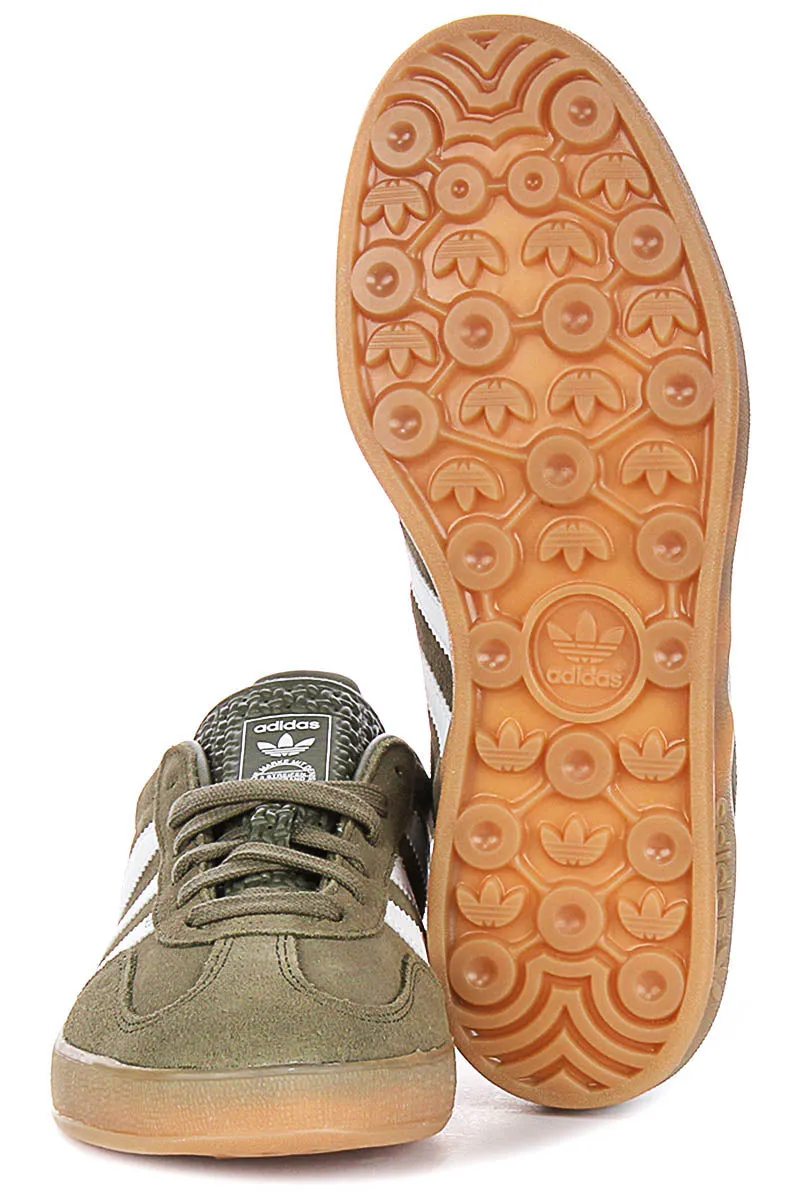 Adidas Gazelle Indoor en Olive Blanc Chaussures Adidas