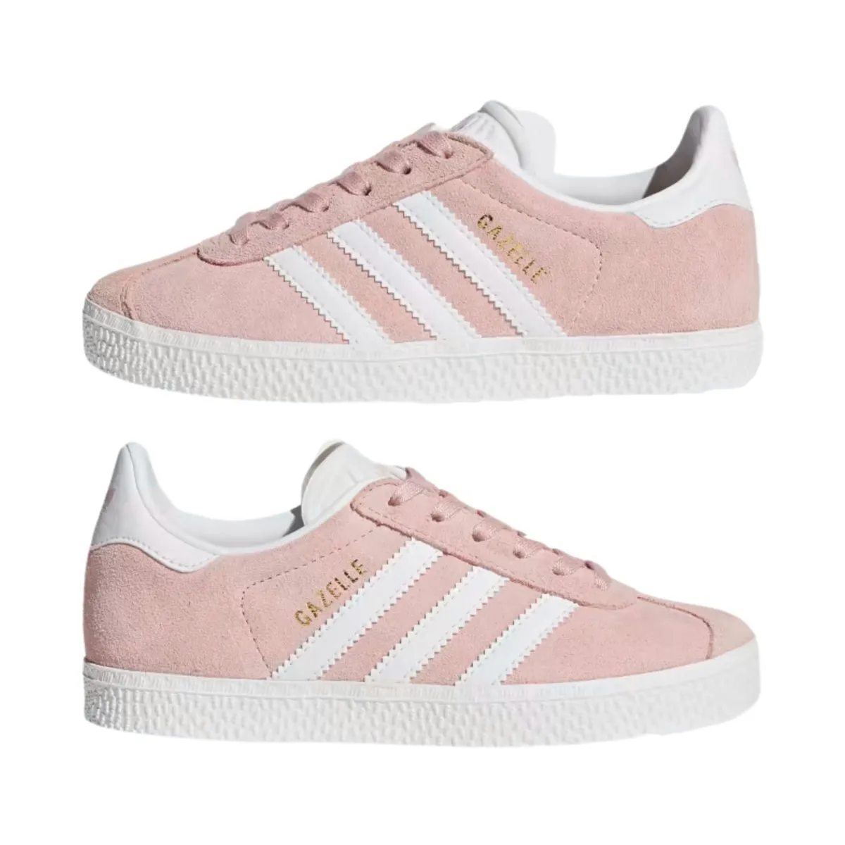 Adidas Fille (Préscolaire) Gazelle Rose Glacé/Blanc Nuage/Or Métallisé
