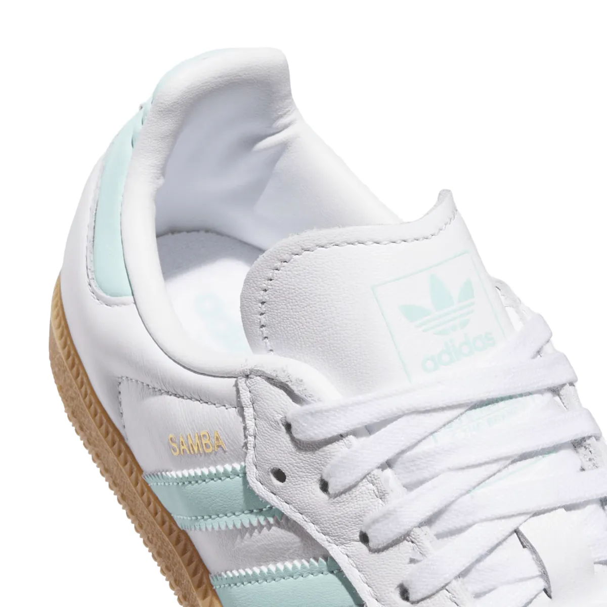Adidas Enfant (École Primaire) Samba OG Blanc Nuage/Semi Flash Aqua/Gomme