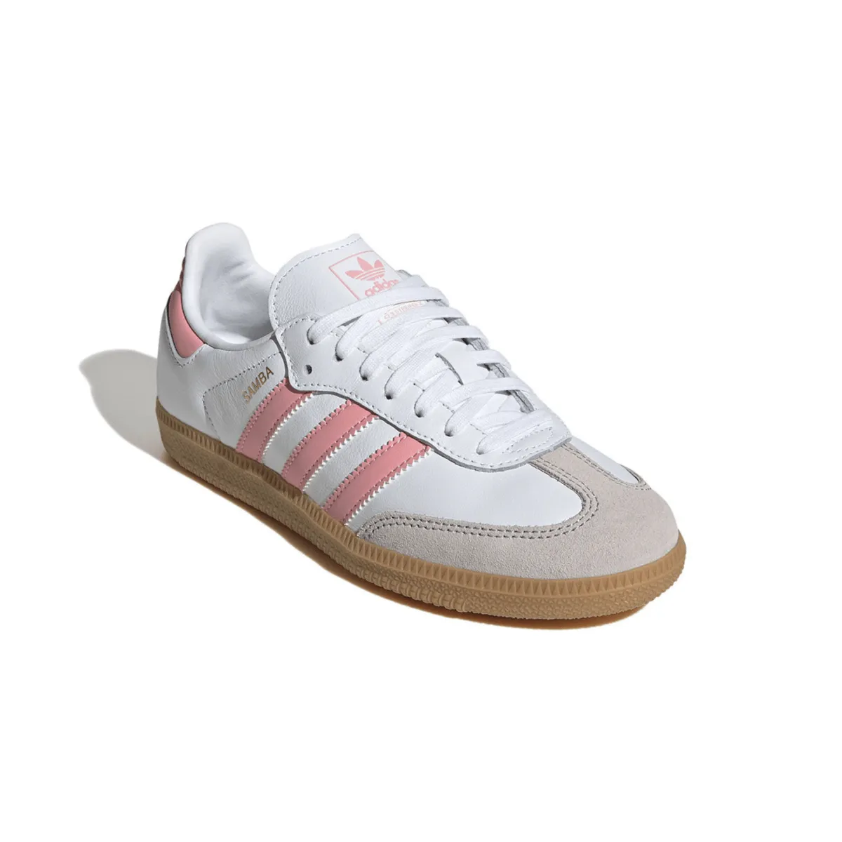 Adidas Enfant (École Primaire) Samba OG Blanc Nuage/Rose Semi Étincelant/Gomme