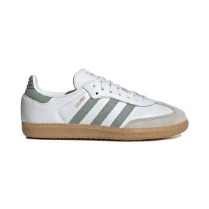 Adidas Enfant (École Primaire) Samba OG Blanc Nuage/Vert Argenté/Gomme