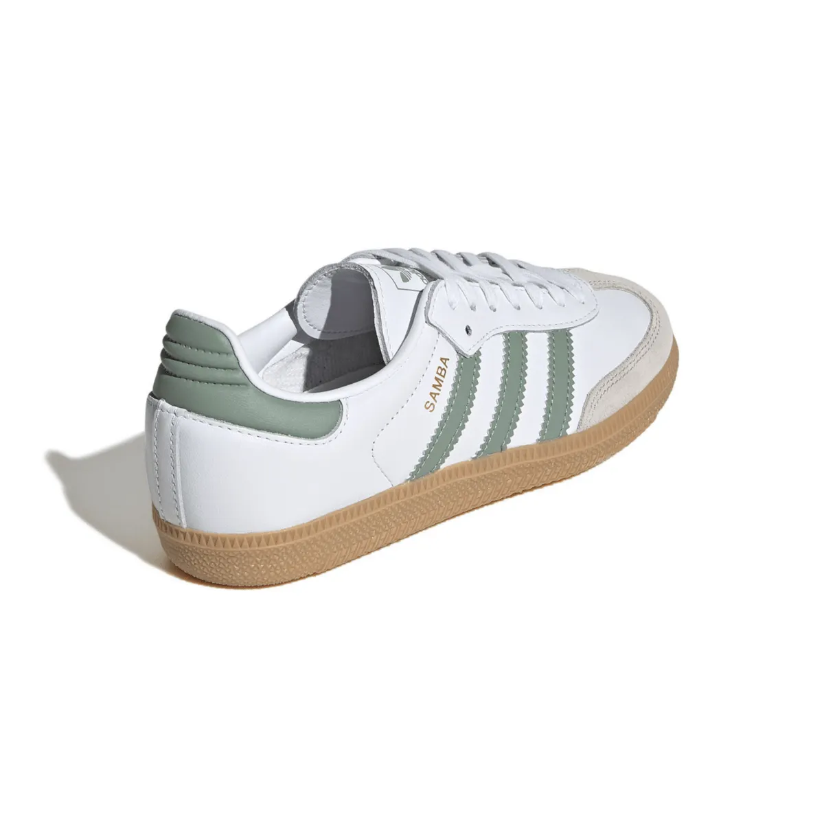 Adidas Enfant (École Primaire) Samba OG Blanc Nuage/Vert Argenté/Gomme