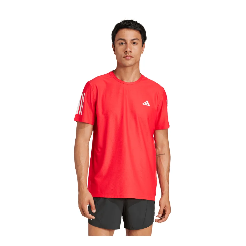Adidas Hommes T-shirt Own The Run B en Rubis Pur SS25
