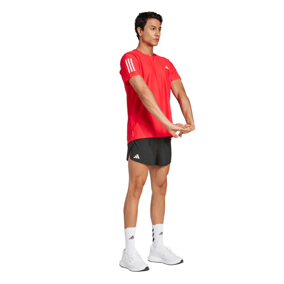 Adidas Hommes T-shirt Own The Run B en Rubis Pur SS25