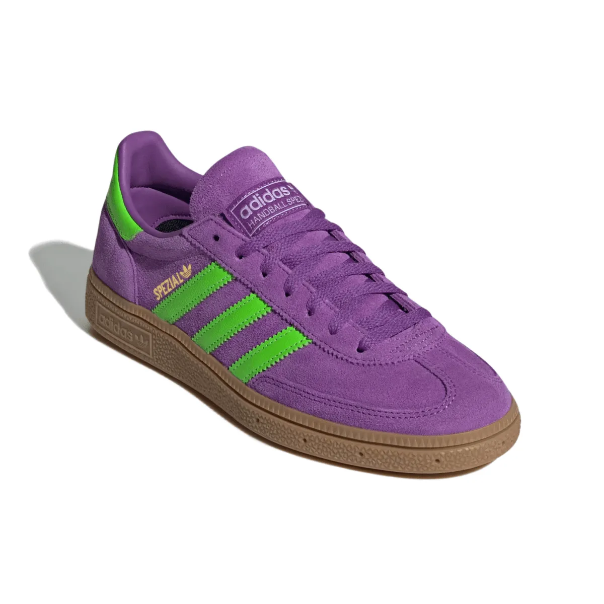 Adidas Chaussures de Handball pour Femmes Spezial Active Violet/Vert Solar/Gomme