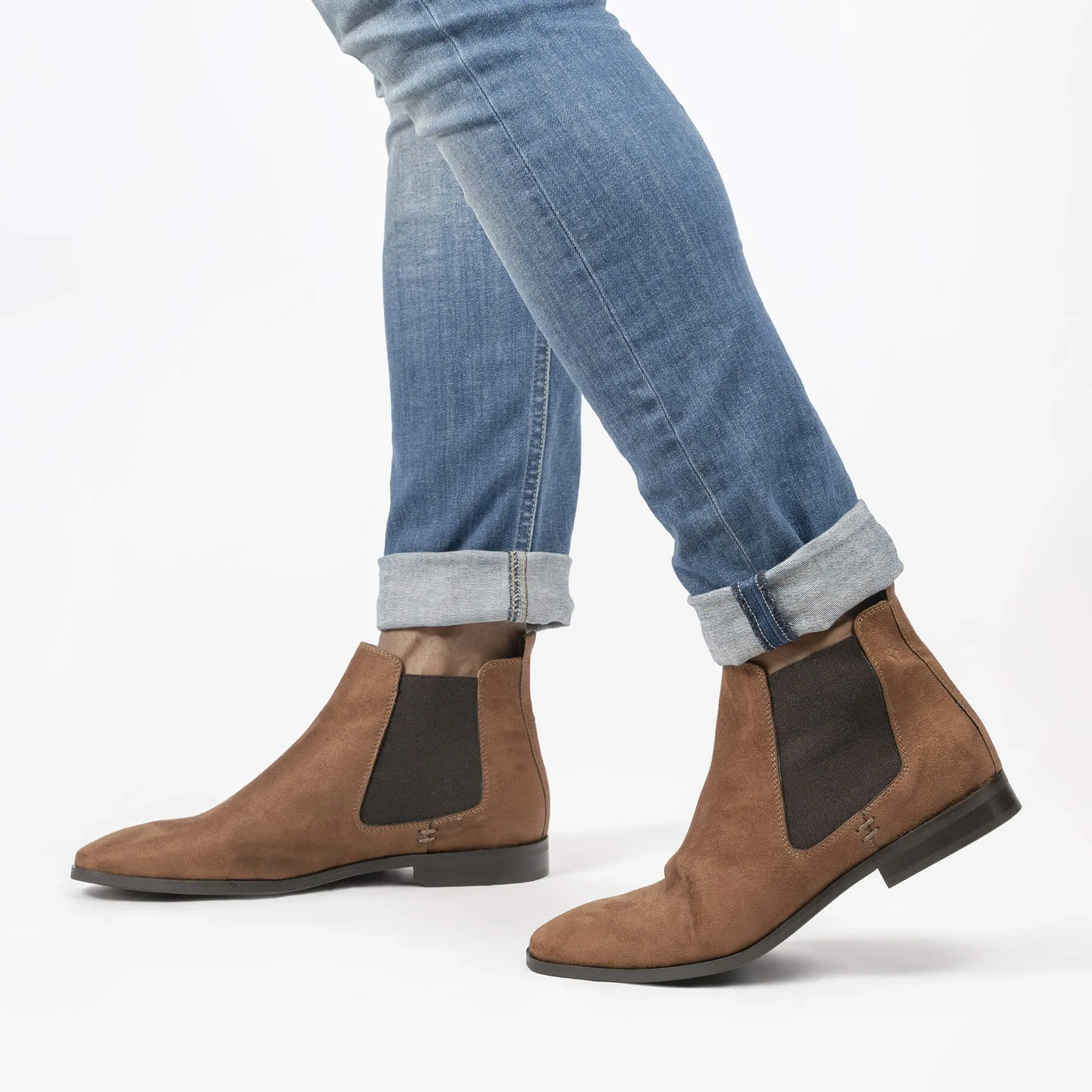 Bottes cheville vegan pour homme Alan | Nubuck marron