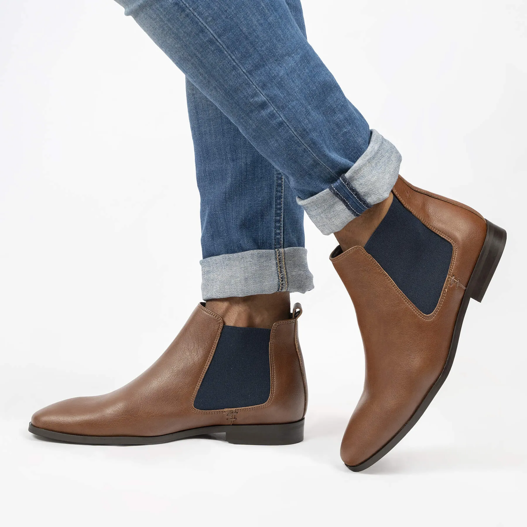 Bottes cheville vegan pour hommes Alan | Marron