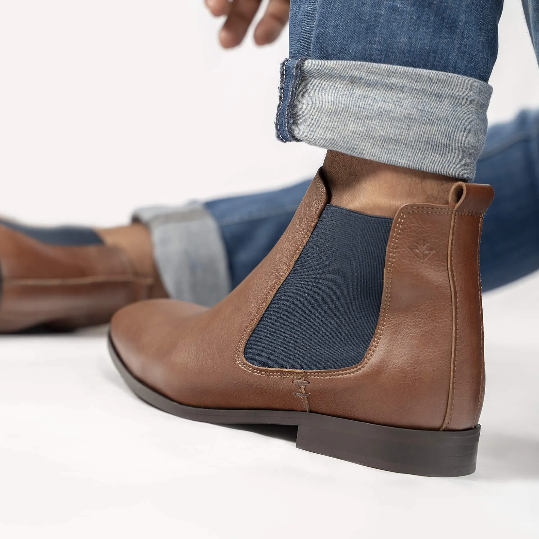 Bottes cheville vegan pour hommes Alan | Marron