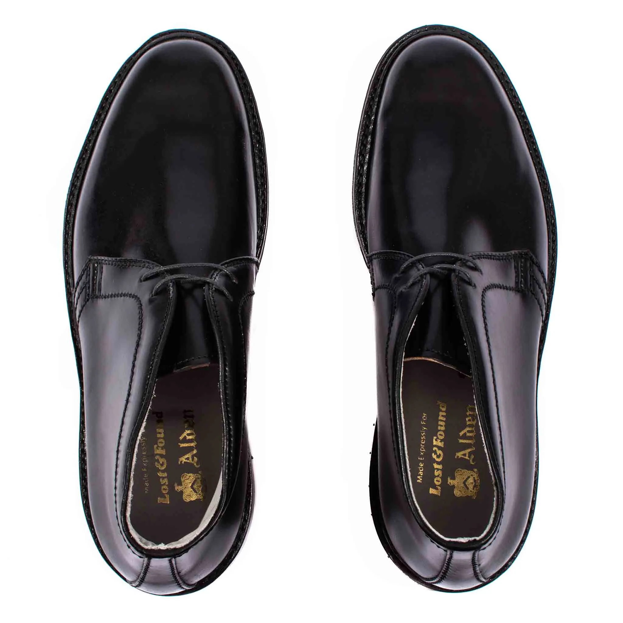Botte Chukka Alden en Shell Cordovan Noir avec Semelle Commando