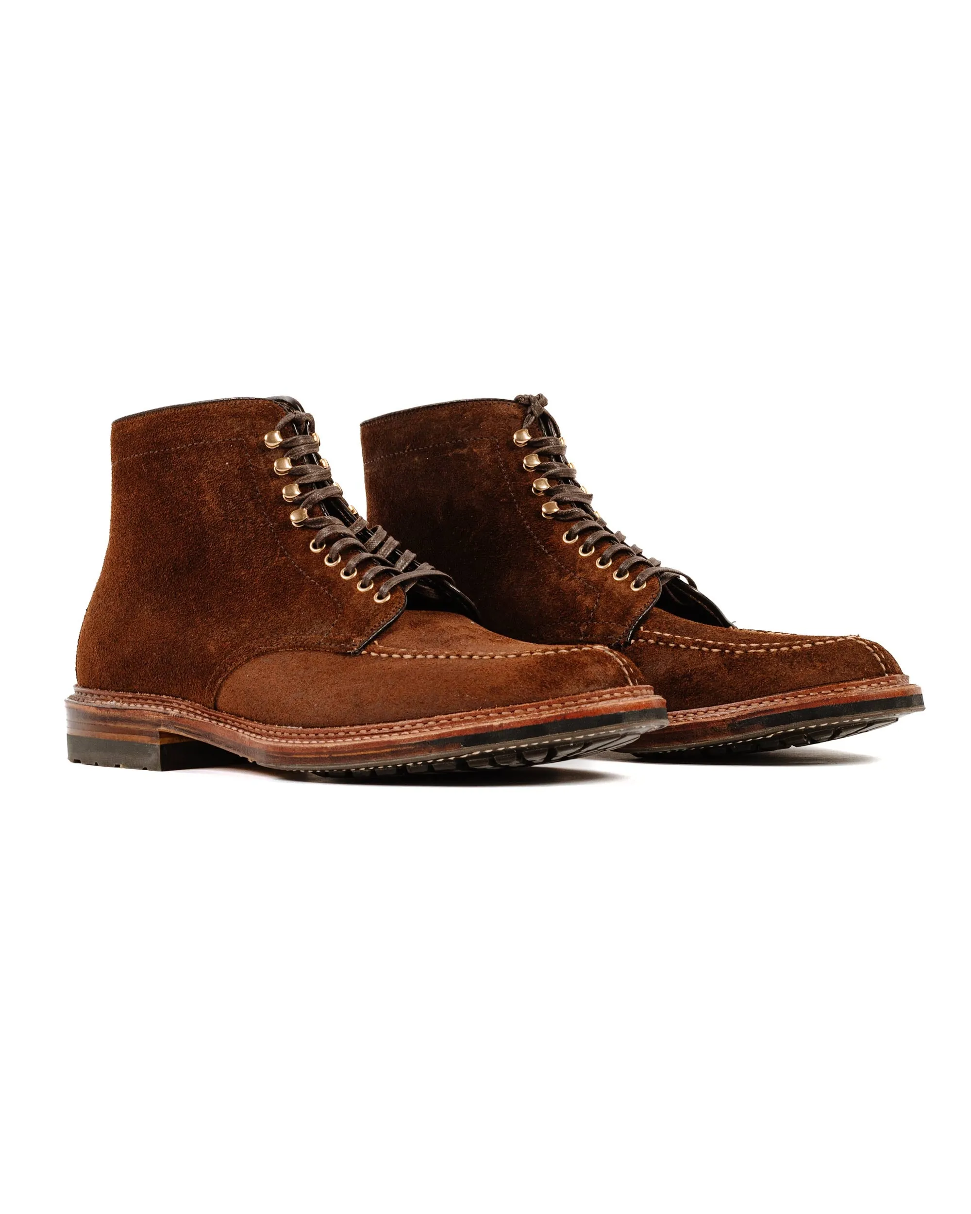 Botte Blucher Alden Norwegian Front en Chamois Tabac Inversé avec Semelle Commando G1901HC