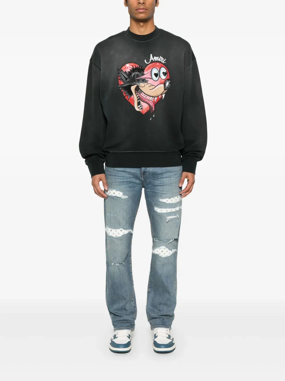 AMIRI - Vêtements pour hommes Crew OS Hopeless Romantic_amiri