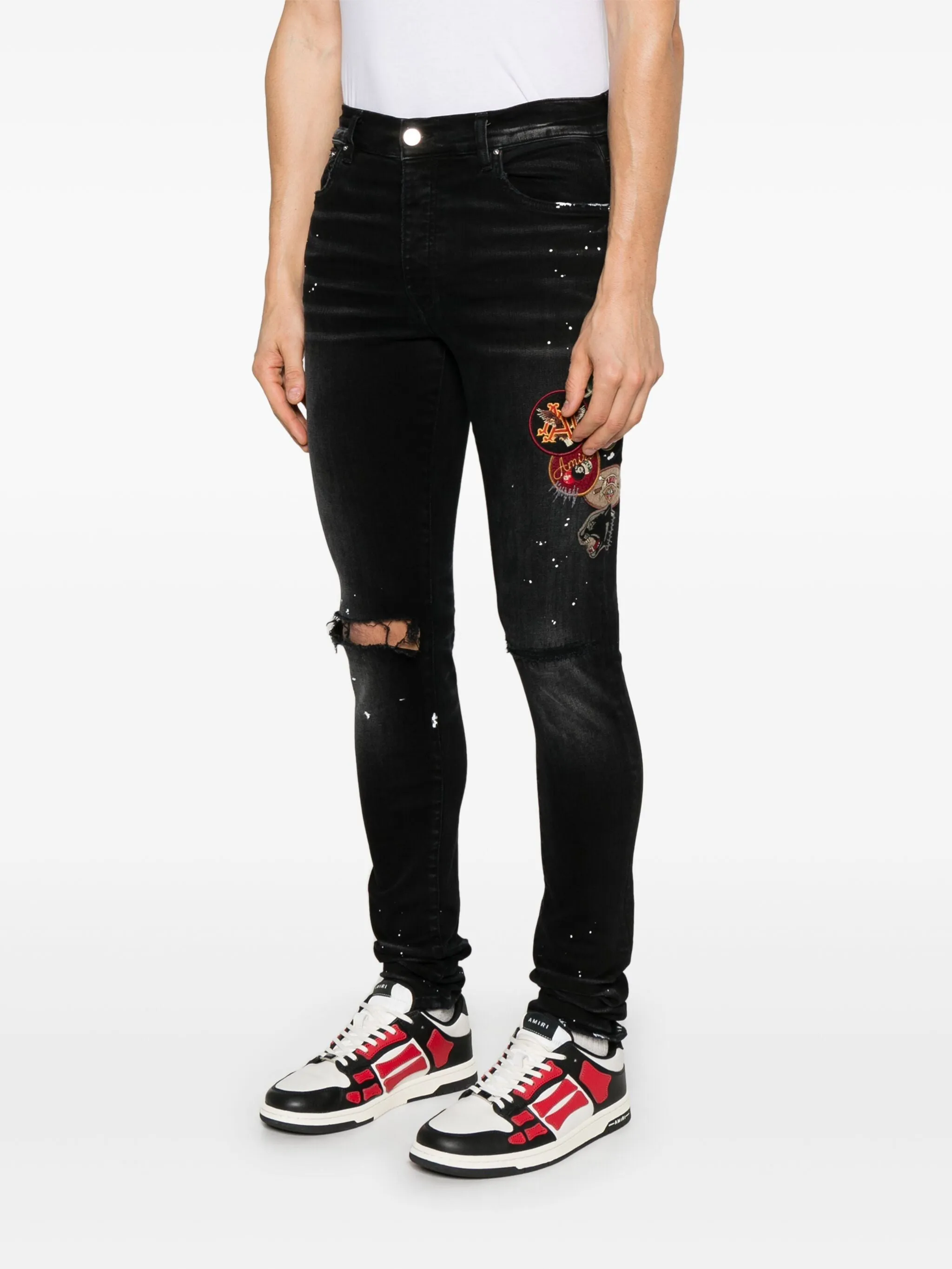 AMIRI - Jean skinny vintage à motifs pour homme