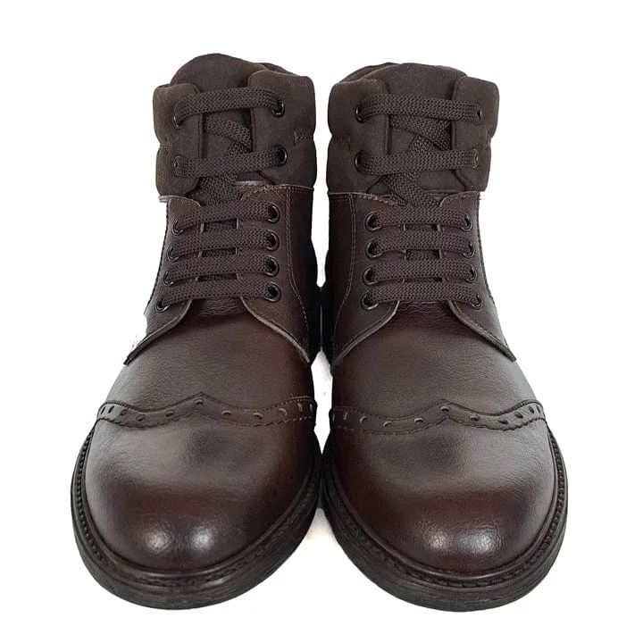Bottes véganes en cuir Nappa pour hommes Andreas | Marron