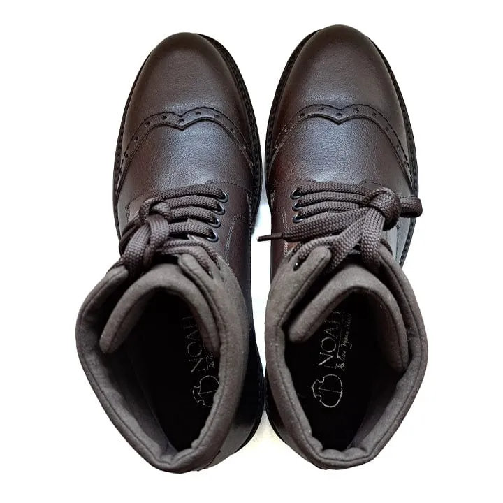 Bottes véganes en cuir Nappa pour hommes Andreas | Marron