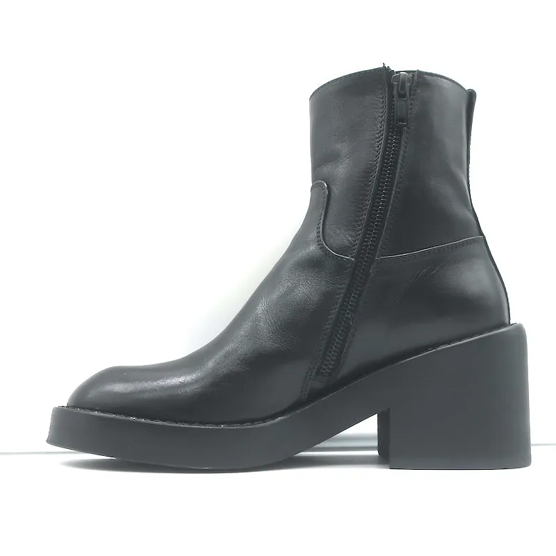 Bottes cheville Noor Ann Demeulemeester en cuir noir taille 36.5