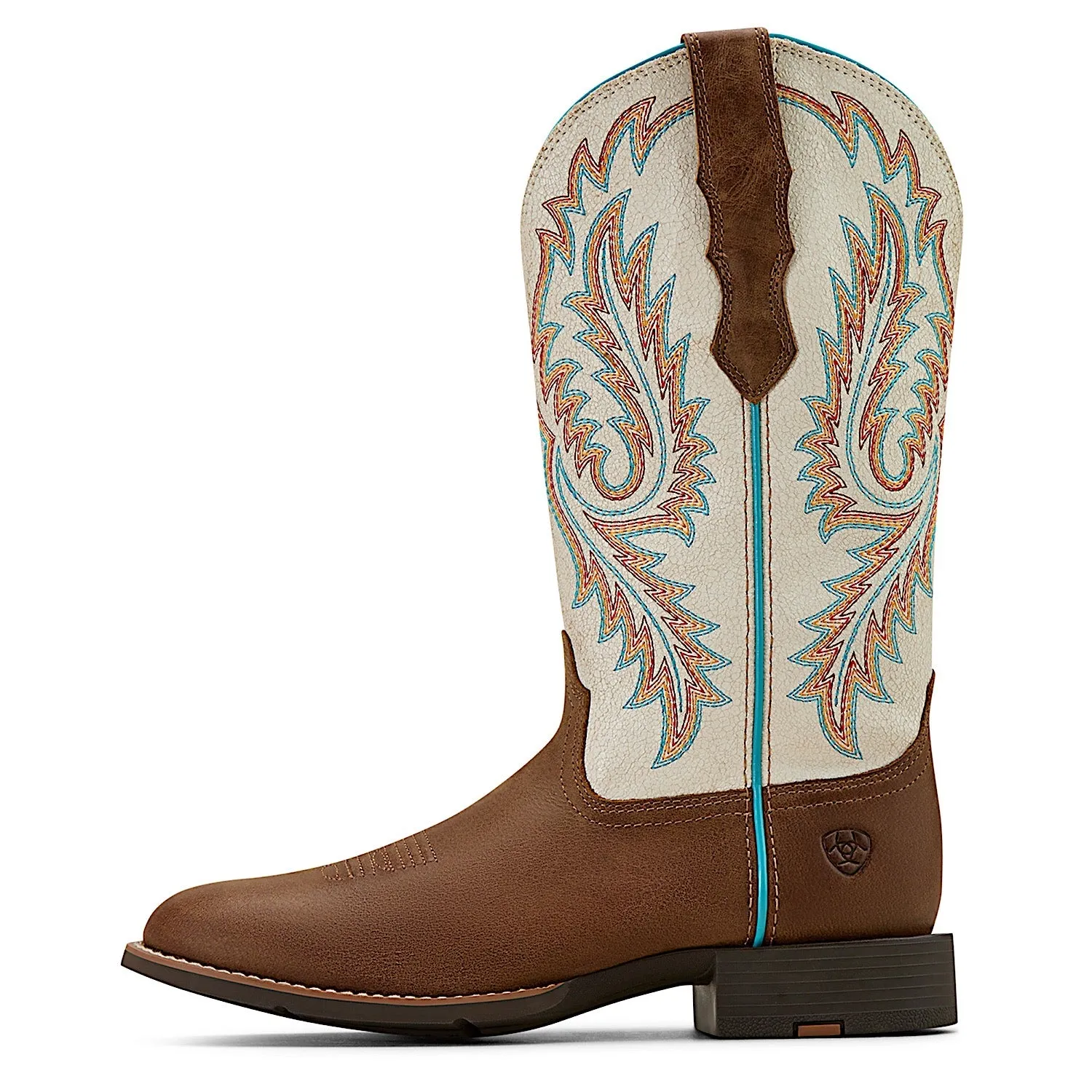 Bottes western stretchfit à bout rond pour femmes Ariat - Sandstorm/Ivoire vieilli Chaussures Ariat