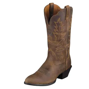 Ariat Bottes Western à Bout Rond pour Femme - Marron Vieilli