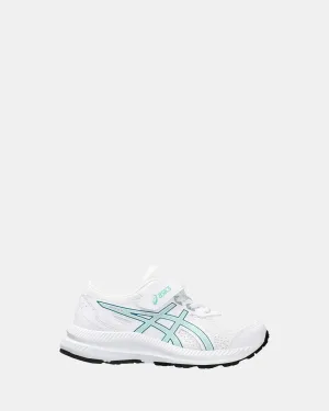 Chaussures Asics pour enfants Contend 8 Préscolaire Blanc/Vert Aurore