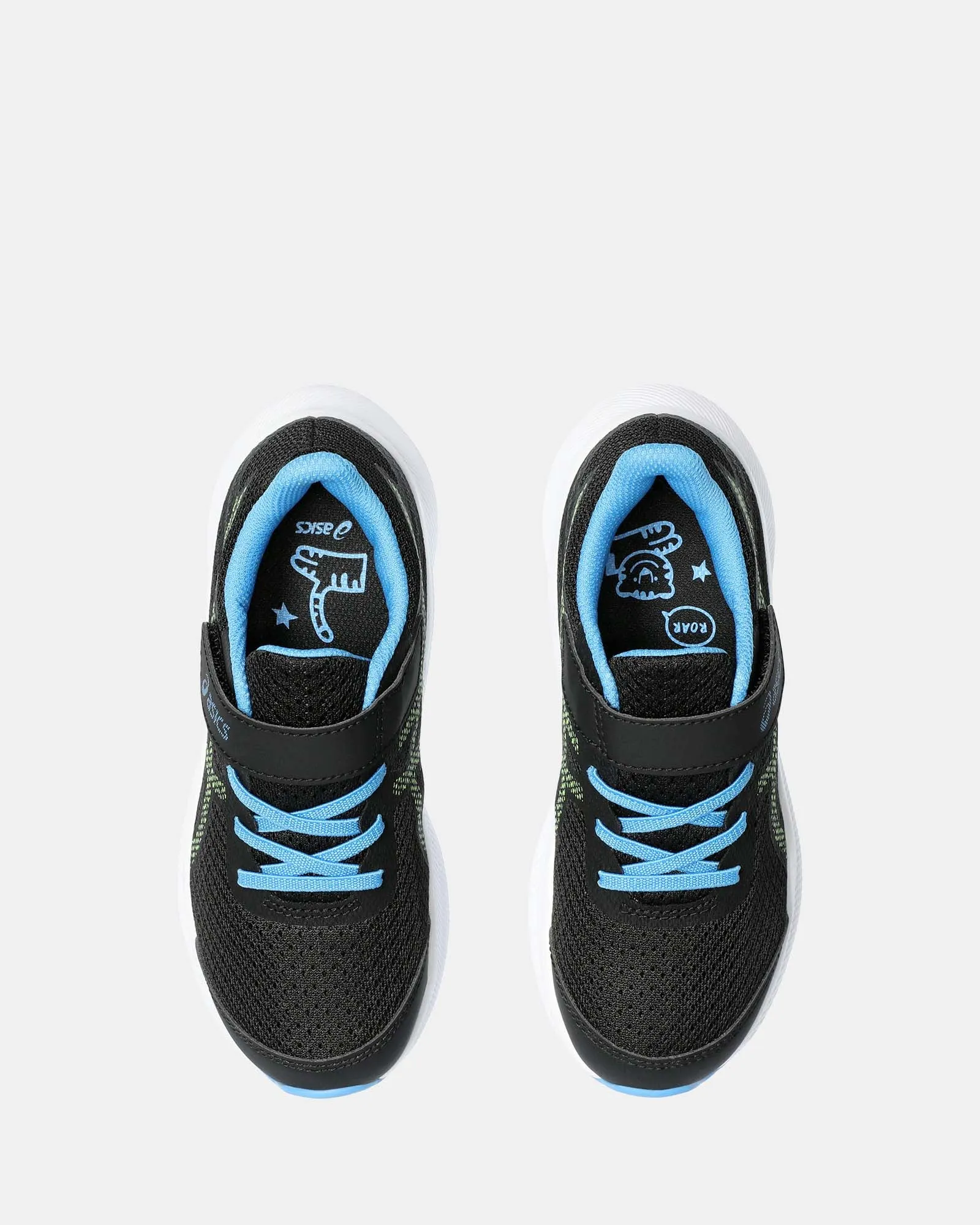 Chaussures Asics Enfants Patriot 13 Préscolaire Noir/Vert Électrique