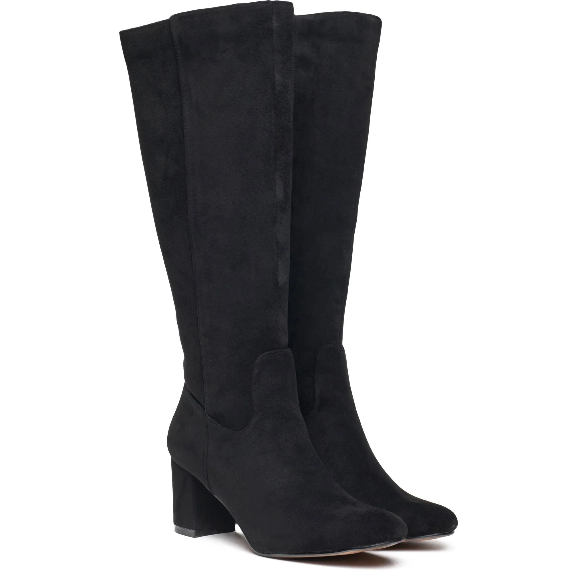Bottes hautes en simili cuir vegan pour femmes Avocado | Noir