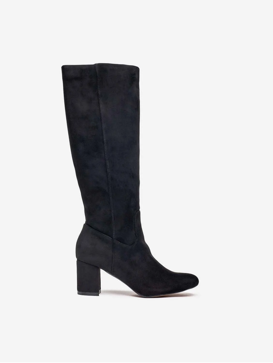 Bottes hautes en simili cuir vegan pour femmes Avocado | Noir