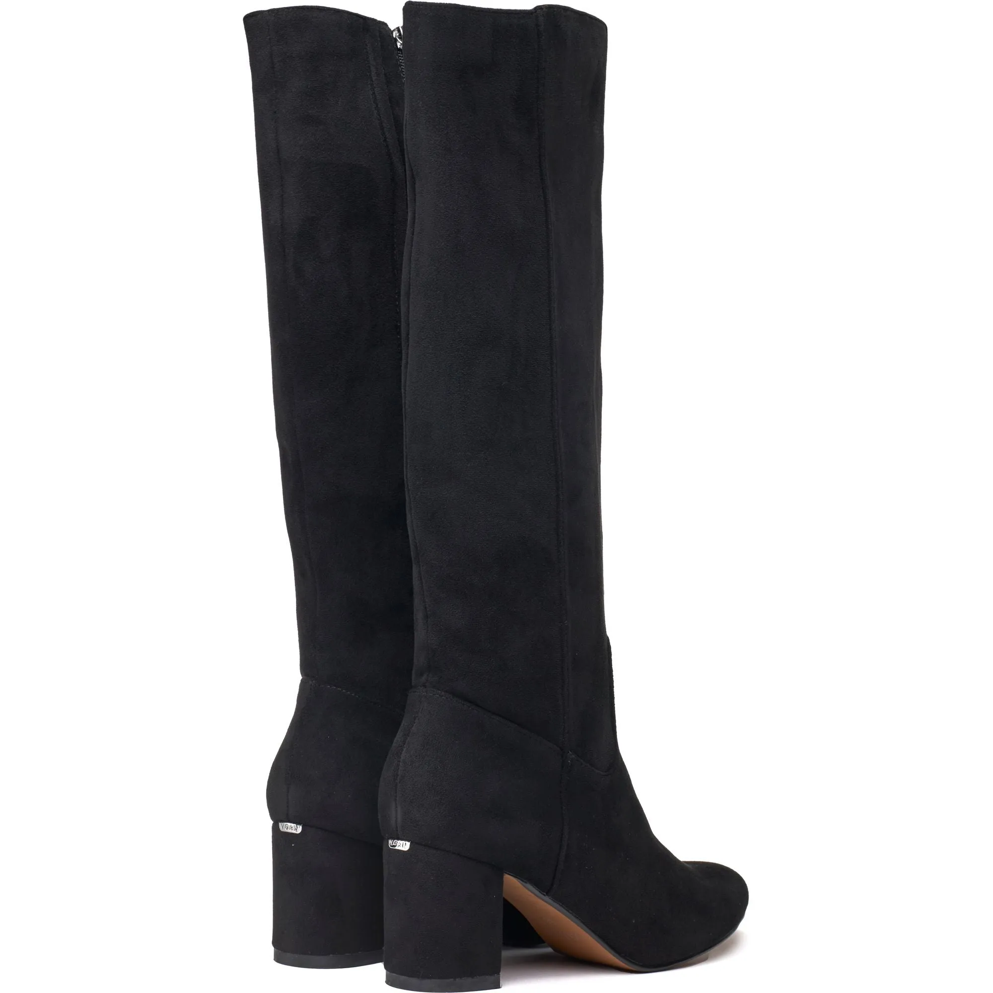 Bottes hautes en simili cuir vegan pour femmes Avocado | Noir