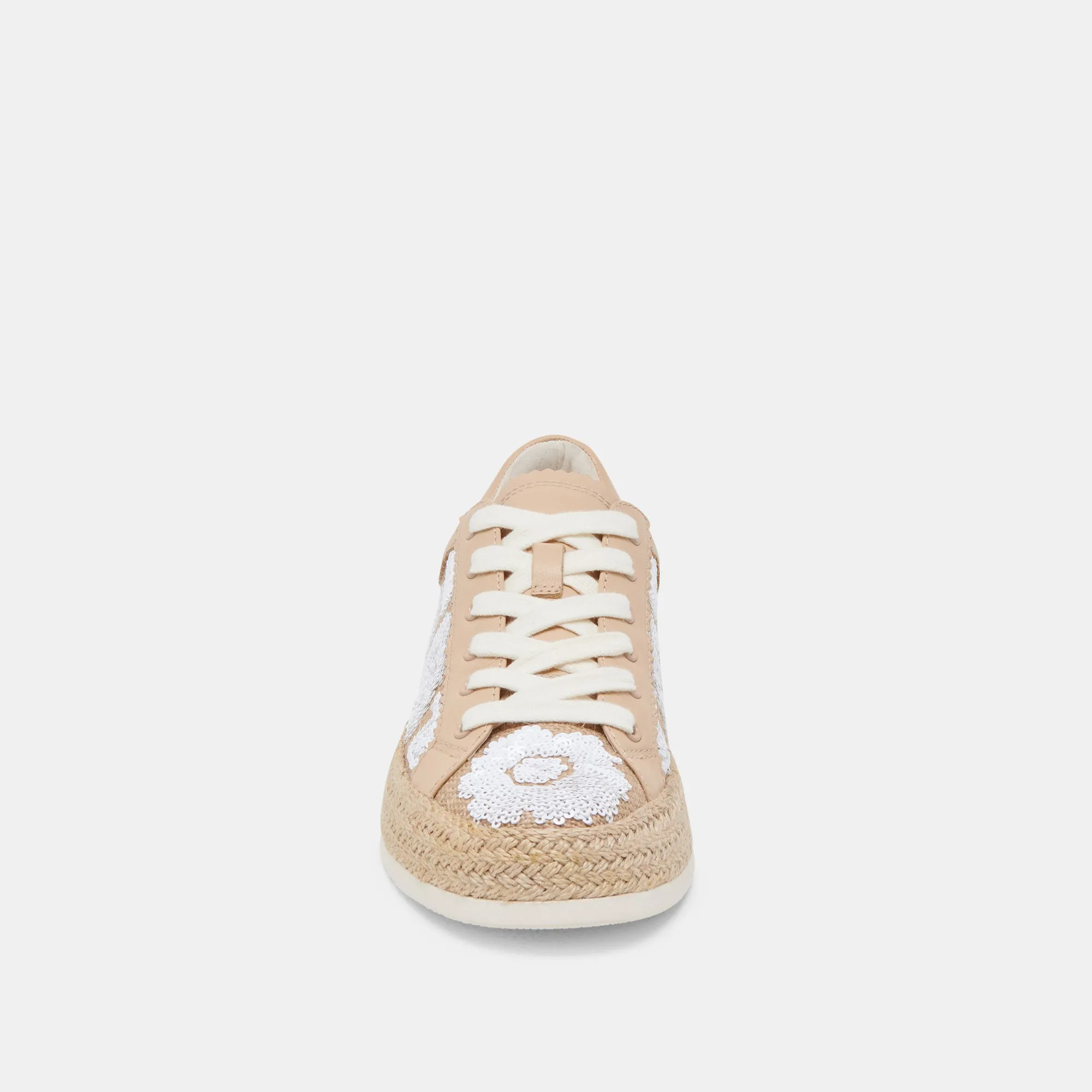 BASKETS AZALIA NATUREL MULTICOLORE À PAILLETTES FLORALES