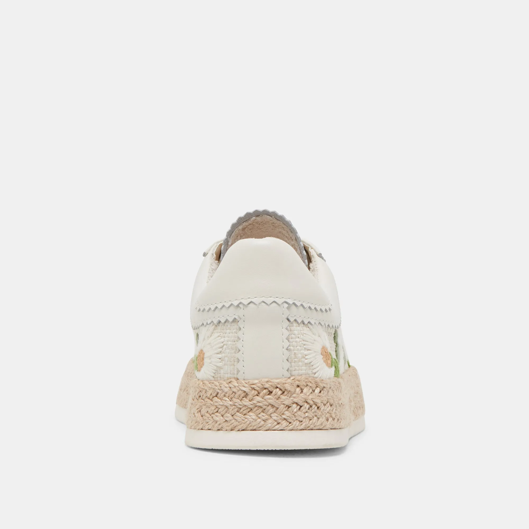 AZALIA SNEAKERS BLANC FLORAL RAFFIA