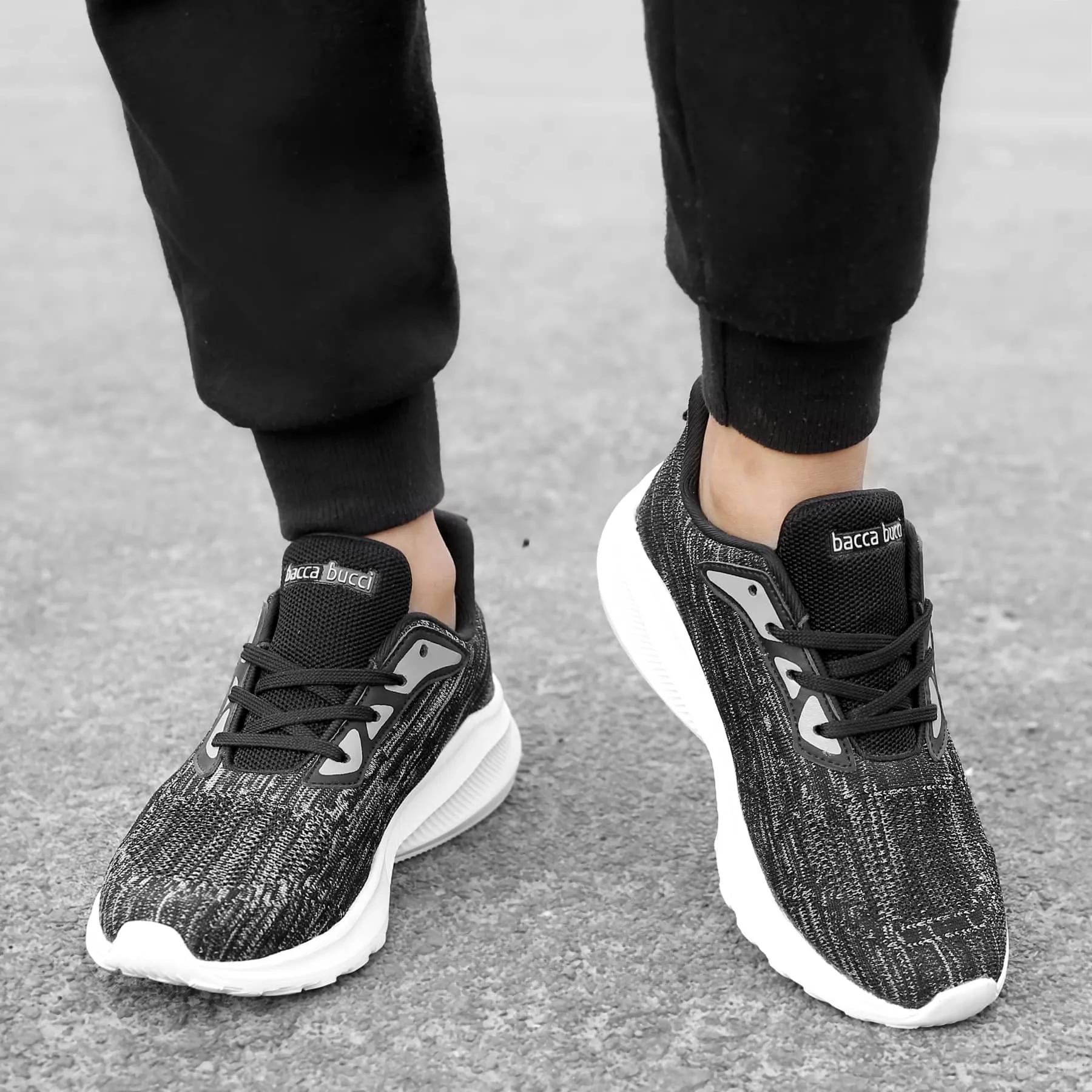 Bacca Bucci Chaussures de Sport Tricotées Essentielles pour Garçons ou Filles (Âge : 8 à 12 ans)