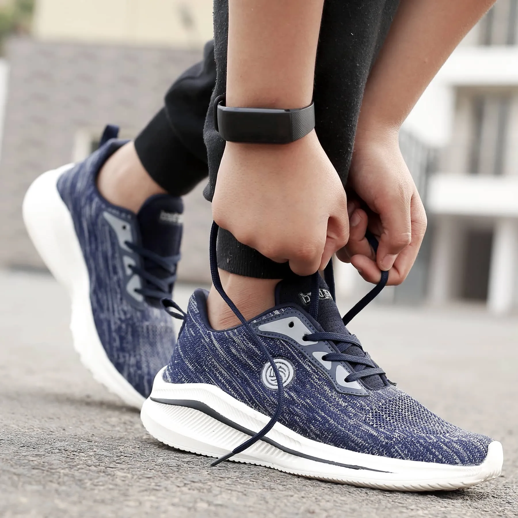 Bacca Bucci Chaussures de Sport Tricotées Essentielles pour Garçons ou Filles (Âge : 8 à 12 ans)